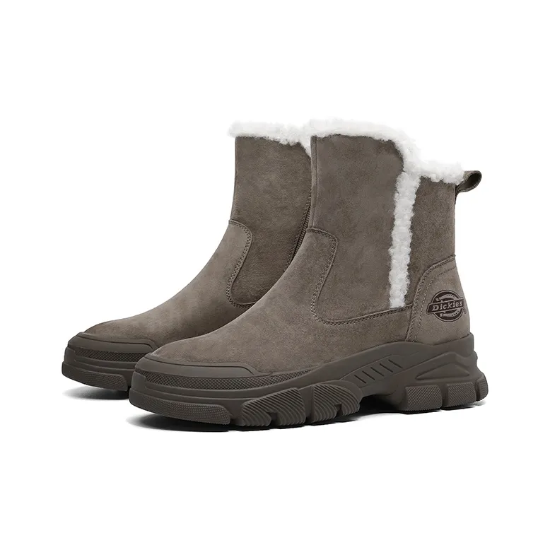 Dickies Warm Slip Resistant 11.5cm Snow Boots 4.5cm Women's Camel-4