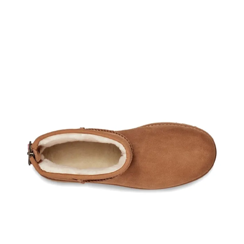 UGG Classic Mini Logo Zip 'Chestnut' Women's-3