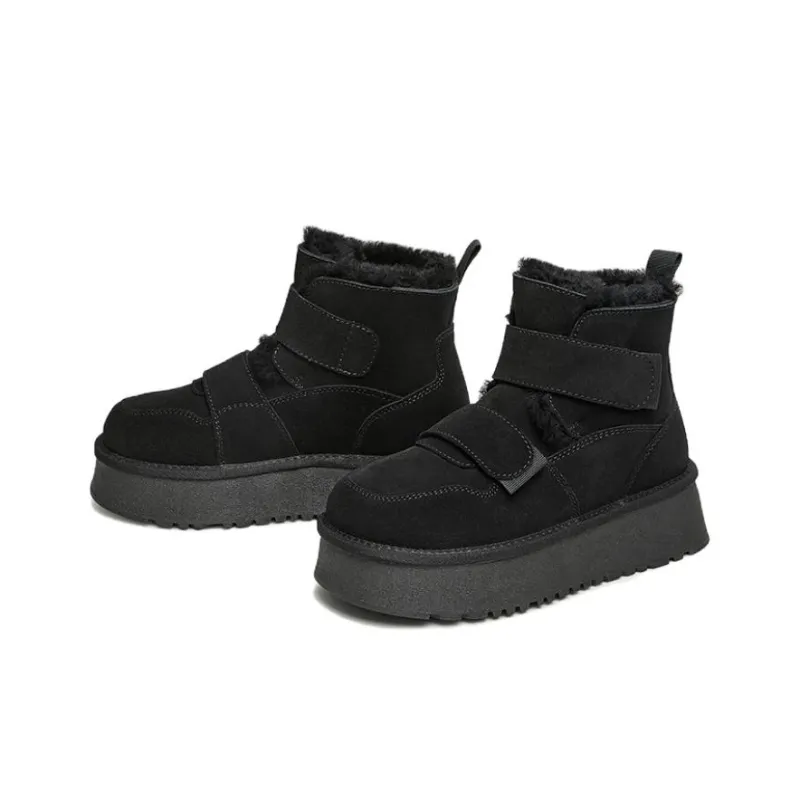 BASTO Snow Boots Women's Black/Brown/Gray-8