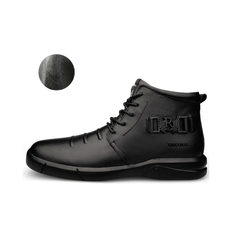 XIMO BULL Ankle Boots 3cm Men's Black-6