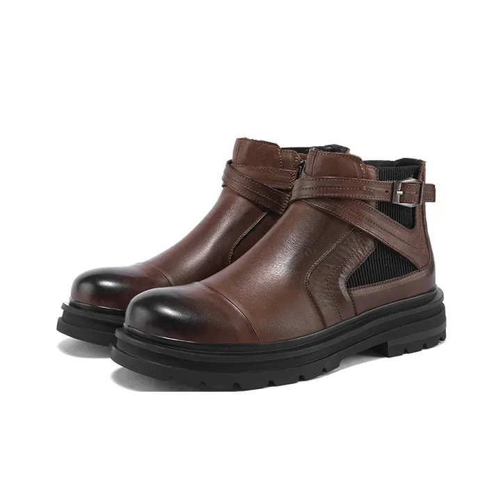 HANG TEN Ankle Boots Men Sub Sauce Black/Cambridge Brown/-8