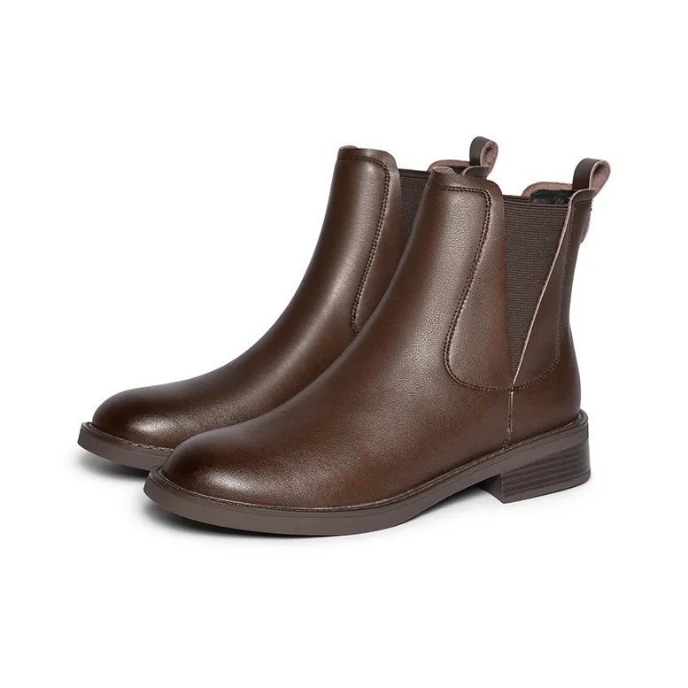 Reemoor Short Chelsea Boots 3.5CM Women's Brown-2