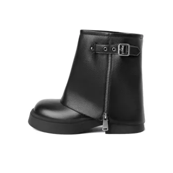 BELLE Bootcut Pants Ankle Boots 4.5cm Women's Black