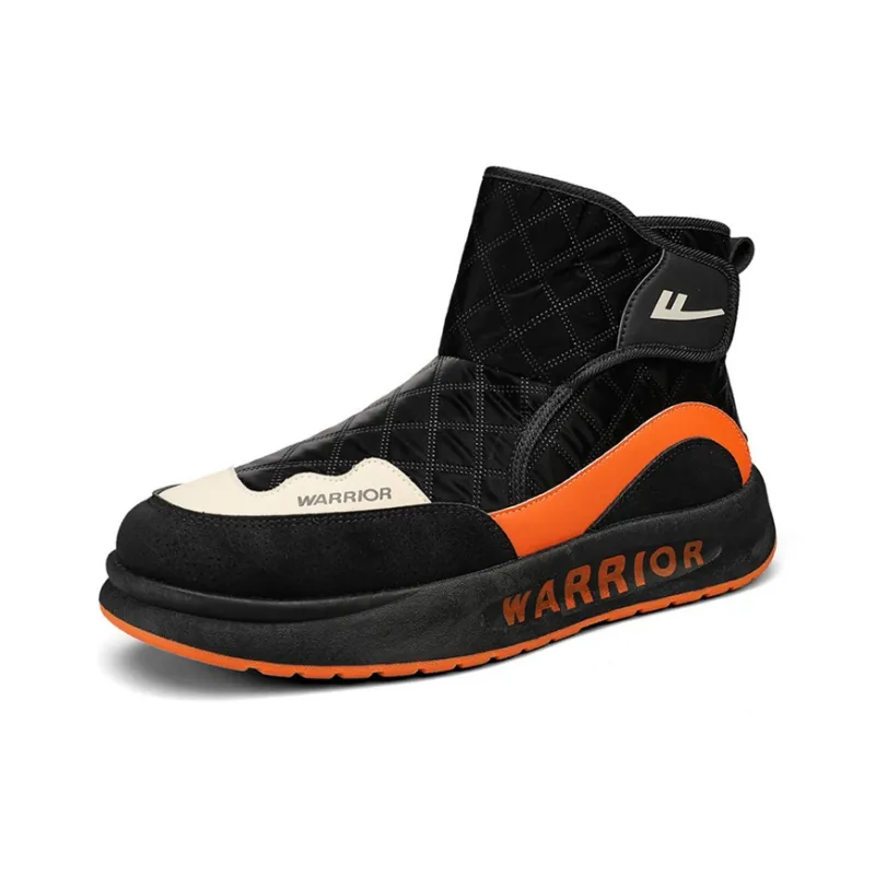 Warrior Crew Snow Boots Men's Black Orange-1