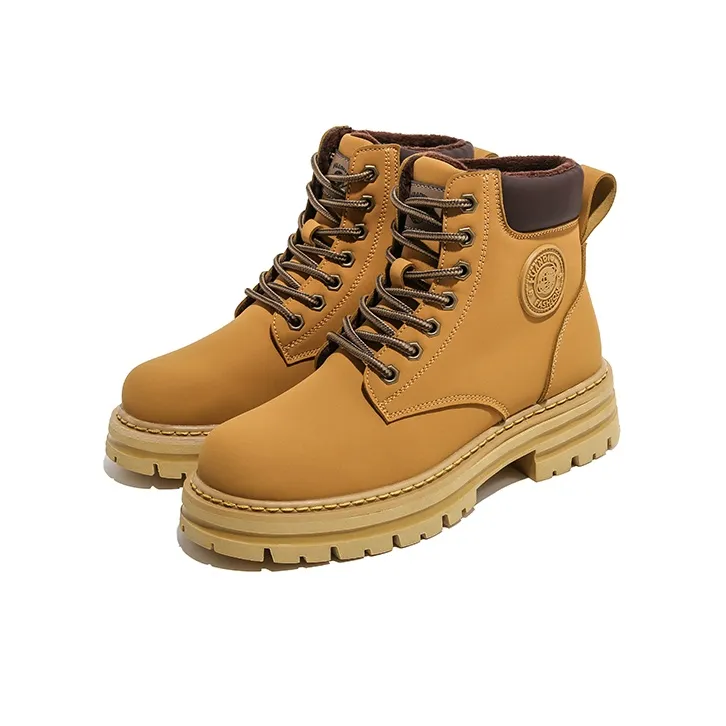 HUANQIU Martin Boot Unisex Ginger Yellow-4