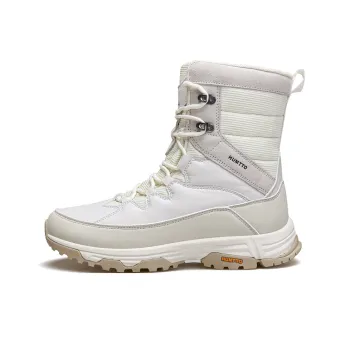 HUMTTO Slip-Resistant Cushioning Warm Wear-Resistant Crew Snow Boots Women's Ecru