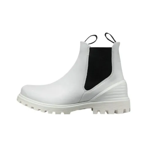 Ecco Short Chelsea Boots Women's White