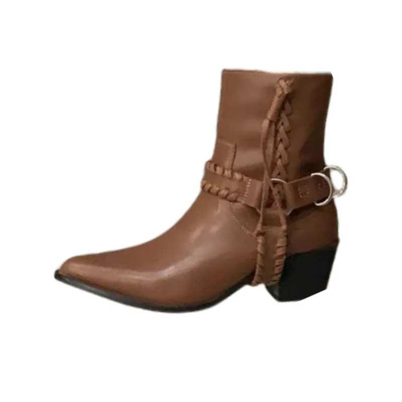 NOMK Western Cowboy Boots Ankle Boots Women's-4