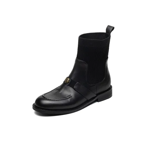 XIAOAJUE Ankle Boots 3cm Women's Black