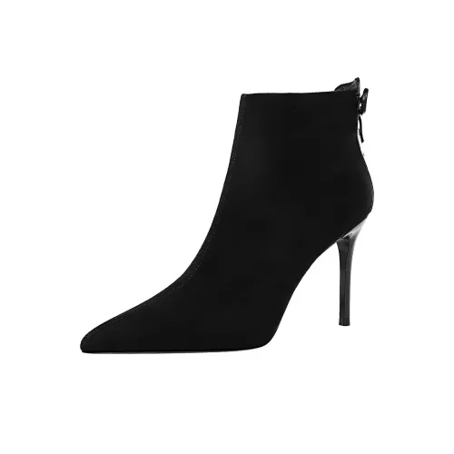 QITUMAUL Ankle Boots 9.5cm Women's Black