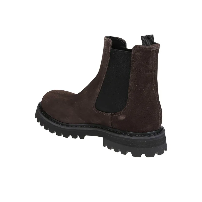 PREMIATA Short Chelsea Boots Men's Dark Brown-3