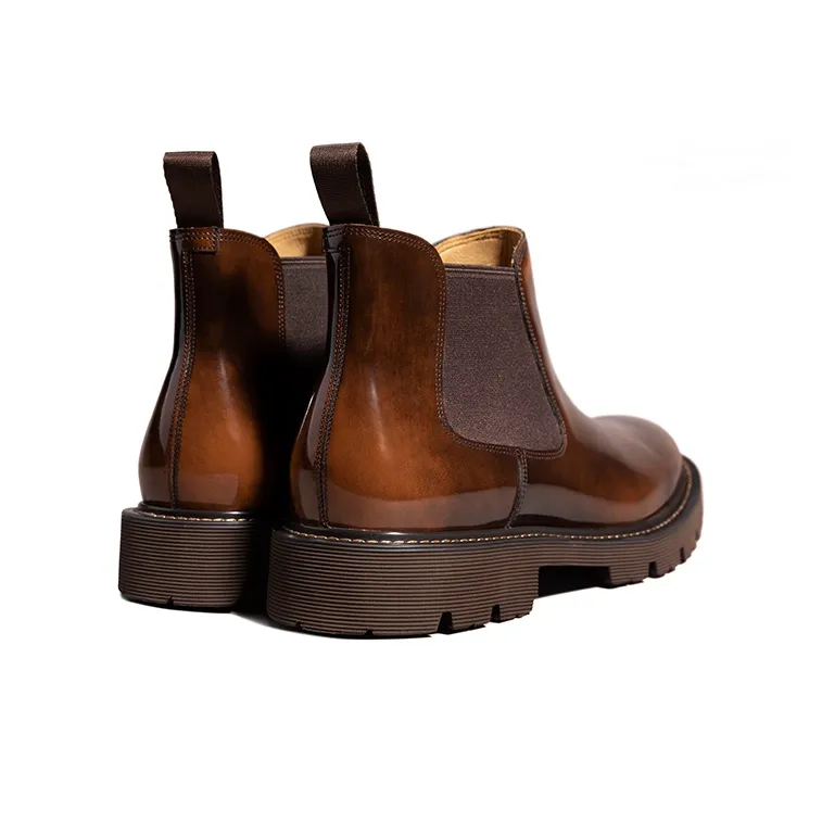 THOM WILLS Chelsea Boots Men Yellow Brown-4