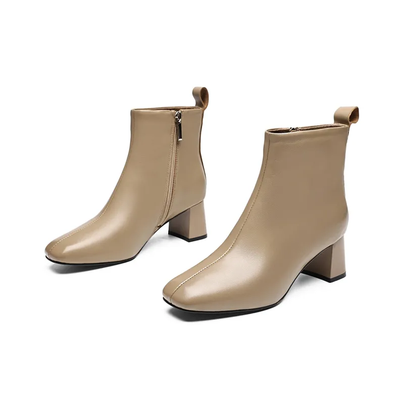 EBLAN Ankle Boots Women's Apricot-2