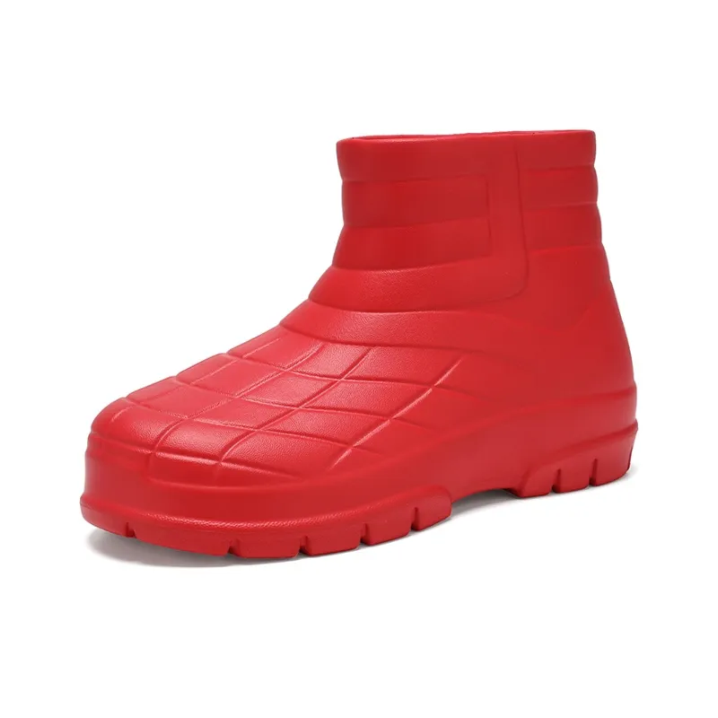CariteSport Water-Resistant Wear-Resistant Cushioning Height Increasing Slip-Resistant Rain Boots Unisex-11