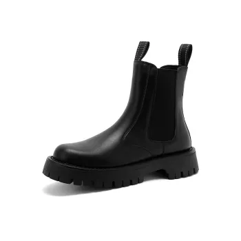 Kangaroo Head Crew Chelsea Boots Unisex Black