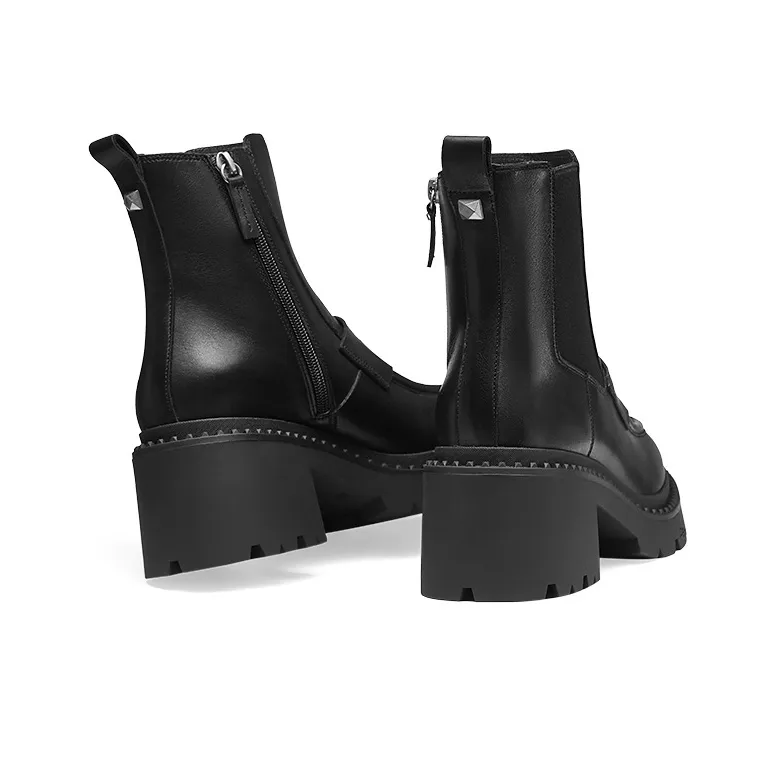 ASH NASTY Collection Short Chelsea Boots Women's Black-2