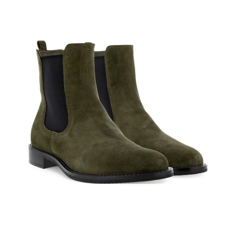 Ecco Short Chelsea Boots 2.5cm Women's Green-2