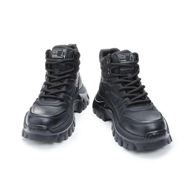 FAIRWHALE Short Outdoor Boots Men's Black-3
