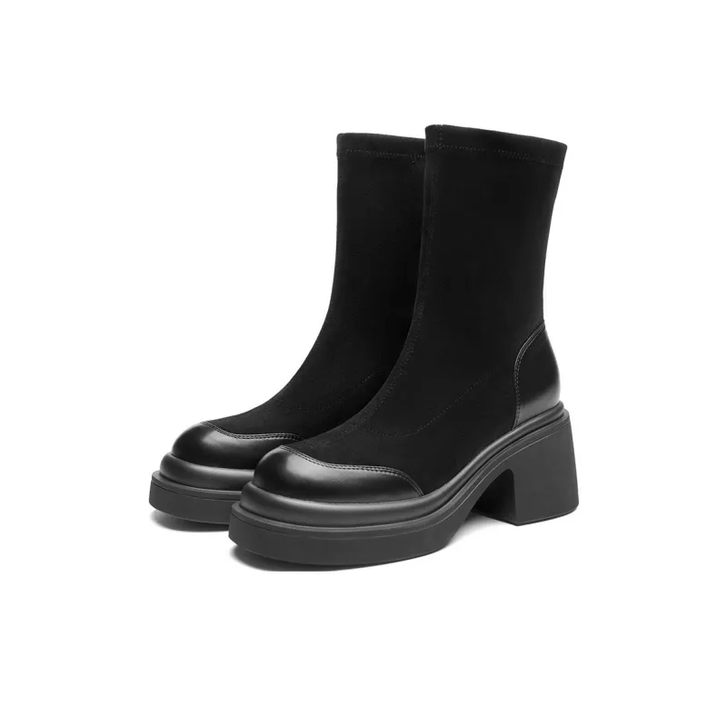 RED DRAGONFLY Stretch Boots 7.9CM Women's-3