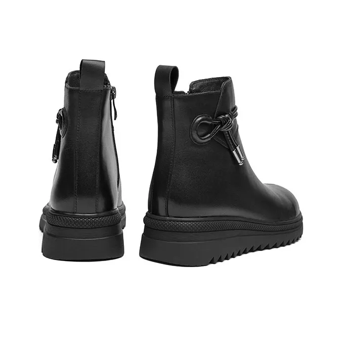 RED DRAGONFLY Cotton Ankle Boots 4.6CM Women's-3