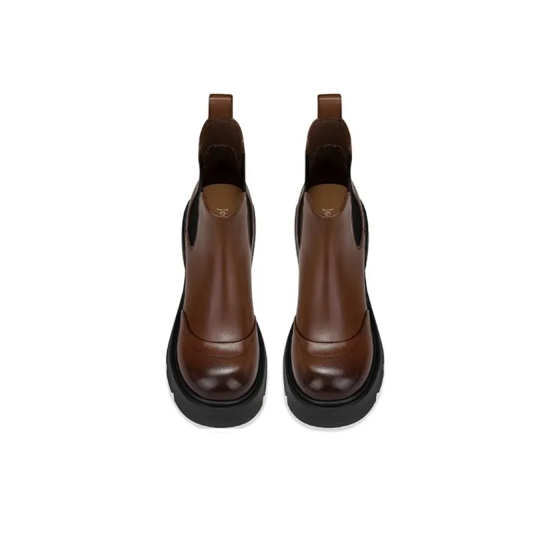 JESSICA SOPHIA Cigarette-Box Boots Short Chelsea Boots 6cm Women's-6