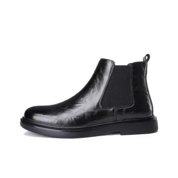 Wolves • Family QUNLANGSHIJIA Short Chelsea Boots Men's Black