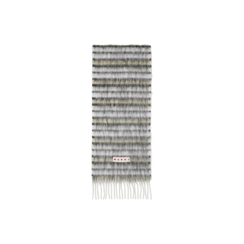 MARNI Wool Mohair Alpaca Polyamide Knit Scarves Women's Multicolor-1