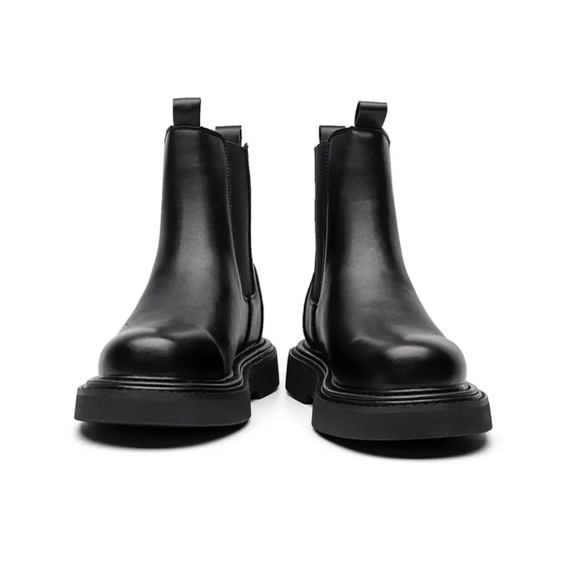 GZZ Short Chelsea Boots Men's Black-3