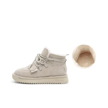 C°BANNER Short Snow Boots Women's Beige Gray