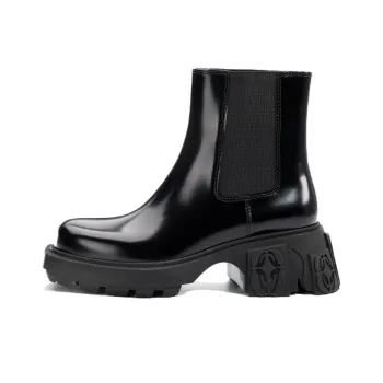 DIBO MANNER Astral Series Vintage Solid Color Shiny Martin Boots Ankle Boots