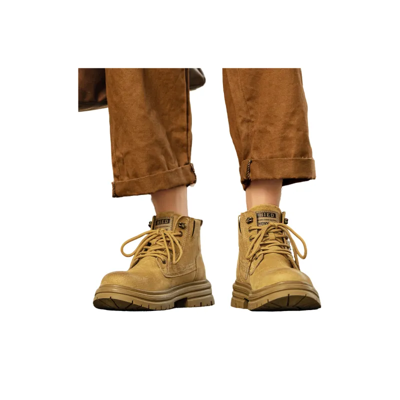 X ZONE Martin Boots Men Khaki-5