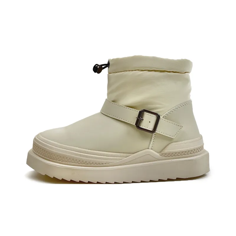 Warrior Abrasion-Resistant Slip-Resistant Short Snow Boots Women's Beige-0