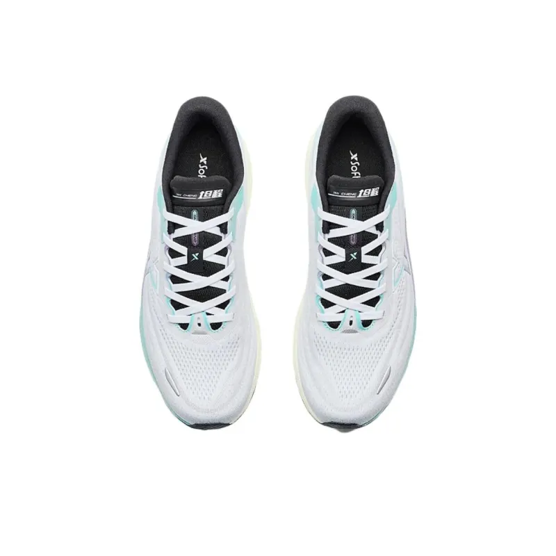 XTEP Tank Cheng 2.0 Wear Resistant Coverage Low Top Casual Running Shoes Women's White Cyan-3