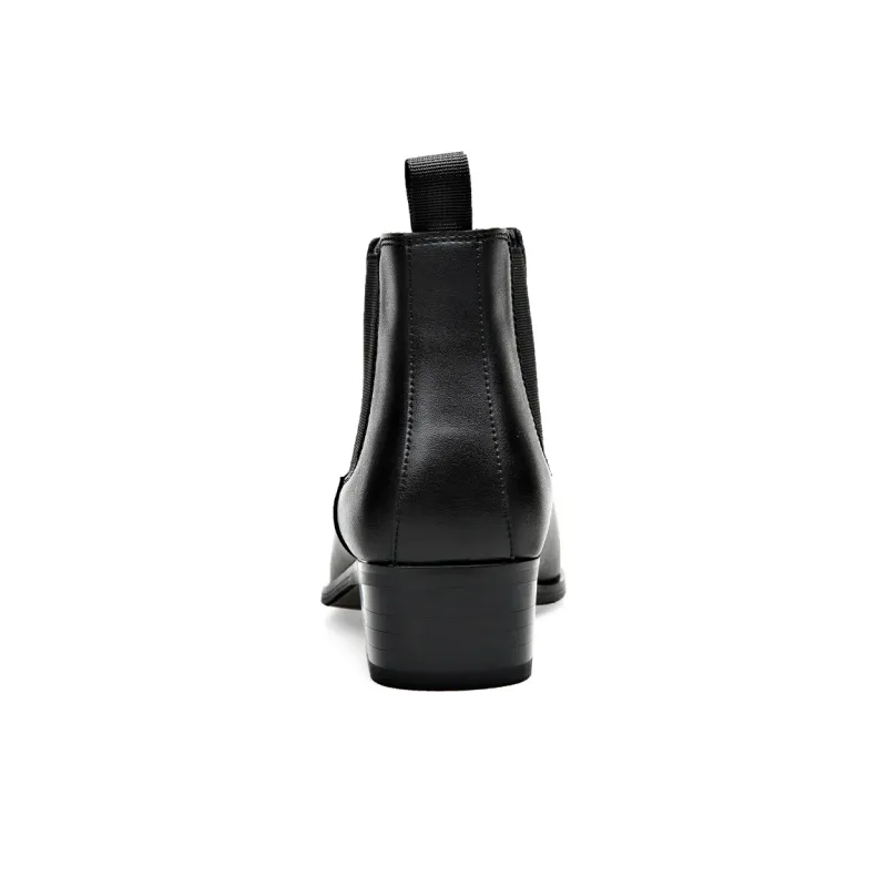 Romon Chelsea Boots Men Black Brown-3