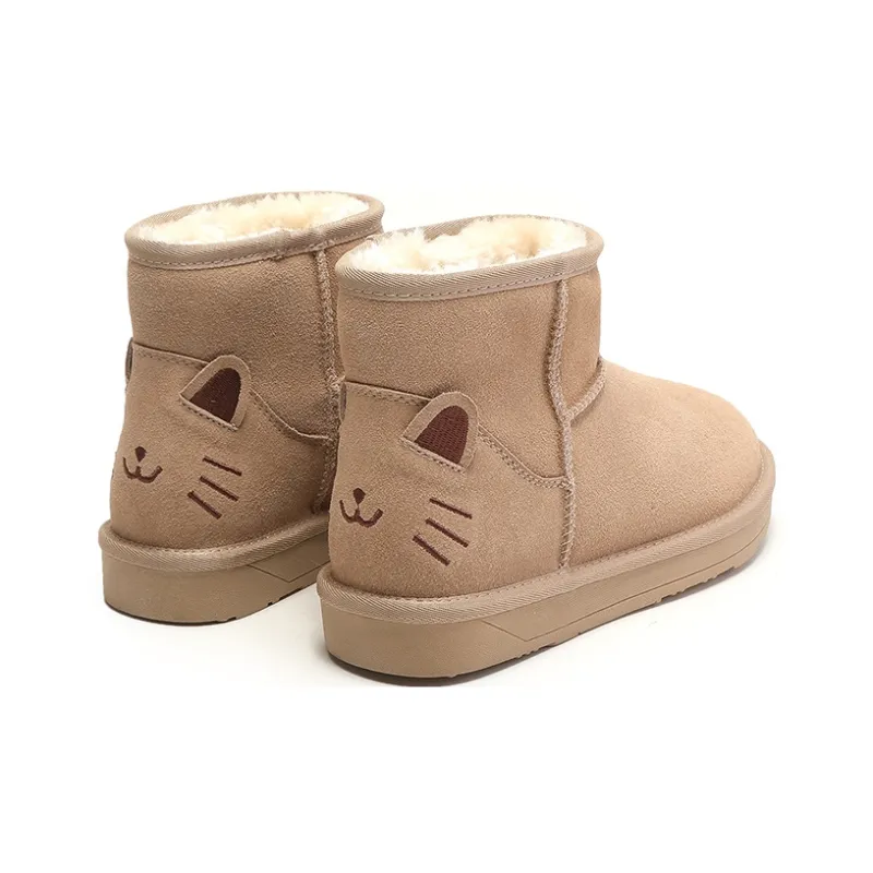 GRACEGIFT Thermal Abrasion Resistant Slip Resistant 11.5cm Snow Boots Women's-10