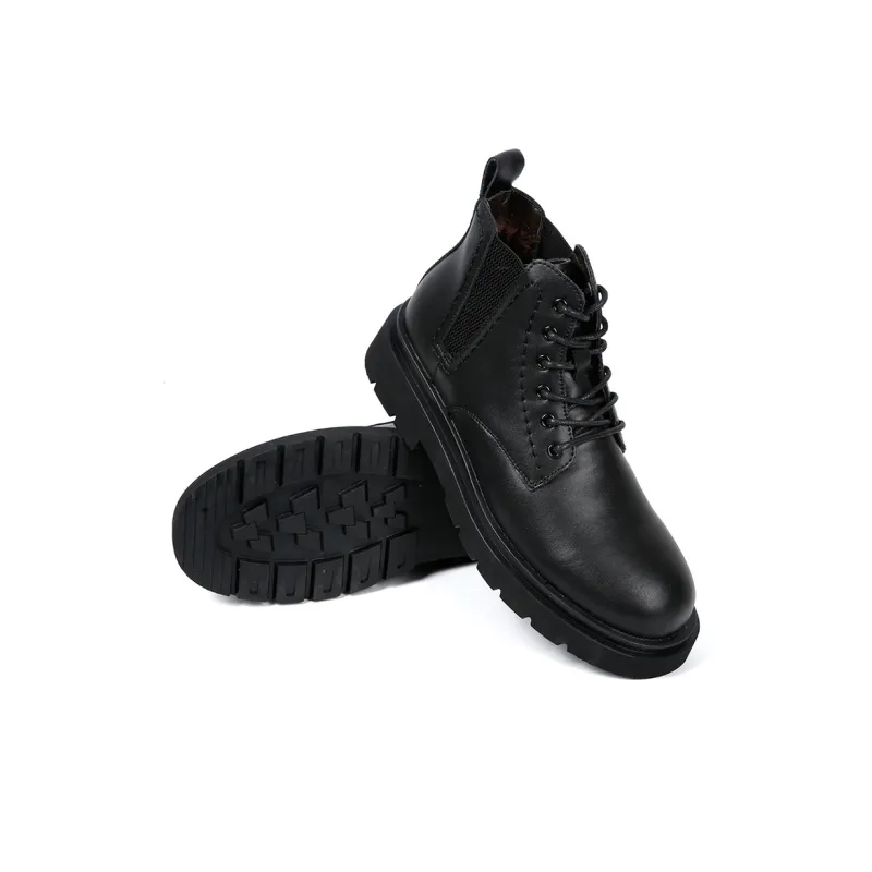 Wit TRIES Short Chelsea Boots Men's Black-4