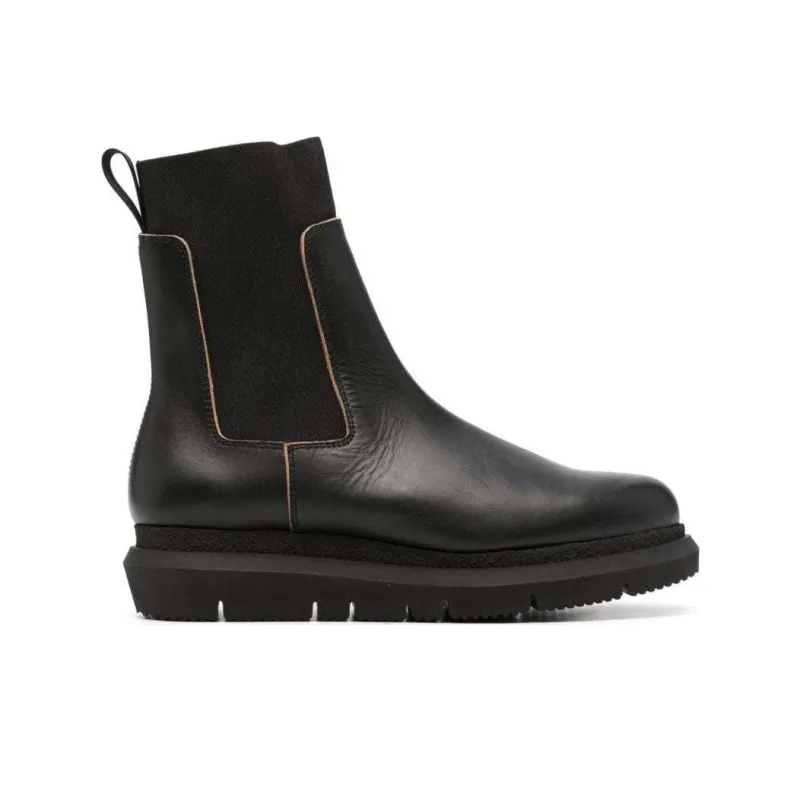Sacai Round toe Leather Boots-1