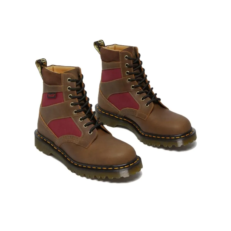 Dr. Martens Dr.Martens 1460 Made In England Padded Panel Lace Up Boots 'Brown Dockyard Oxblood'-2