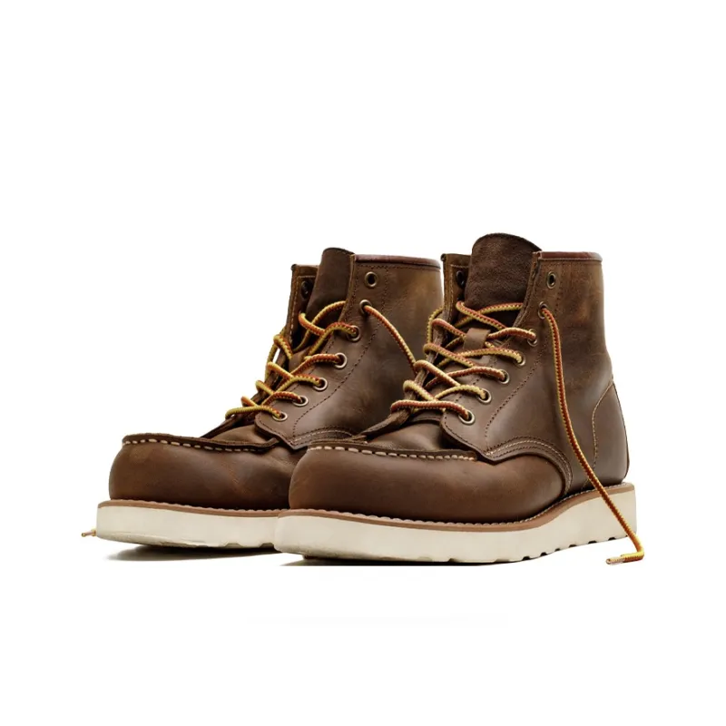 MADEN 875 Ankle Length Martin Boot Platform Men's Brown-2