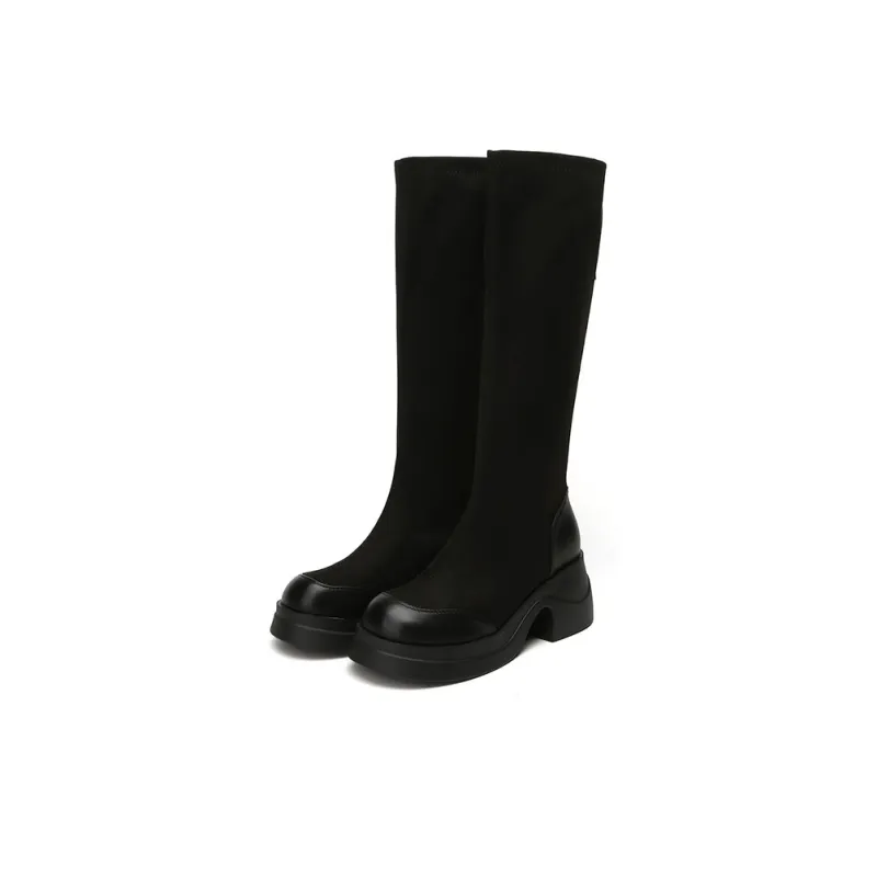 Jin Baichuan Knee high Boots 7.5cm Women's-2