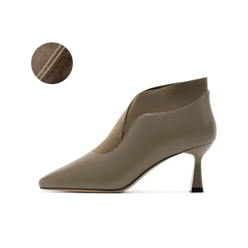 HARSON Ankle Boots Women's Khaki Green/Black-14