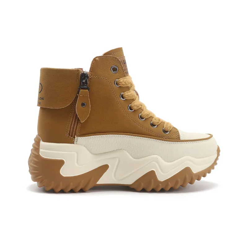 TOM TAILOR Black White Chifeng High Top Boots Thermal Abrasion Resistant Height Increasing Short Snow Boots Women's-43