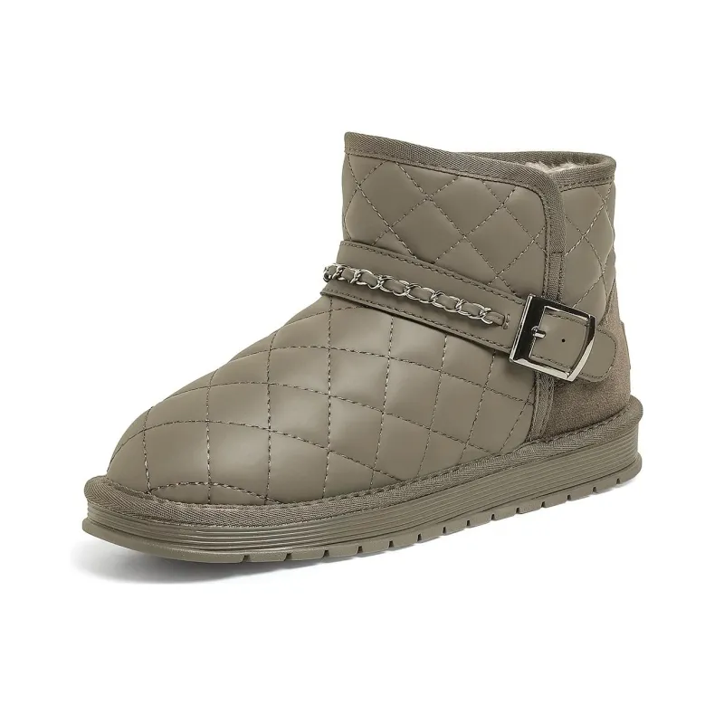 CAMEL Warm Short Snow Boots Women's Black-3