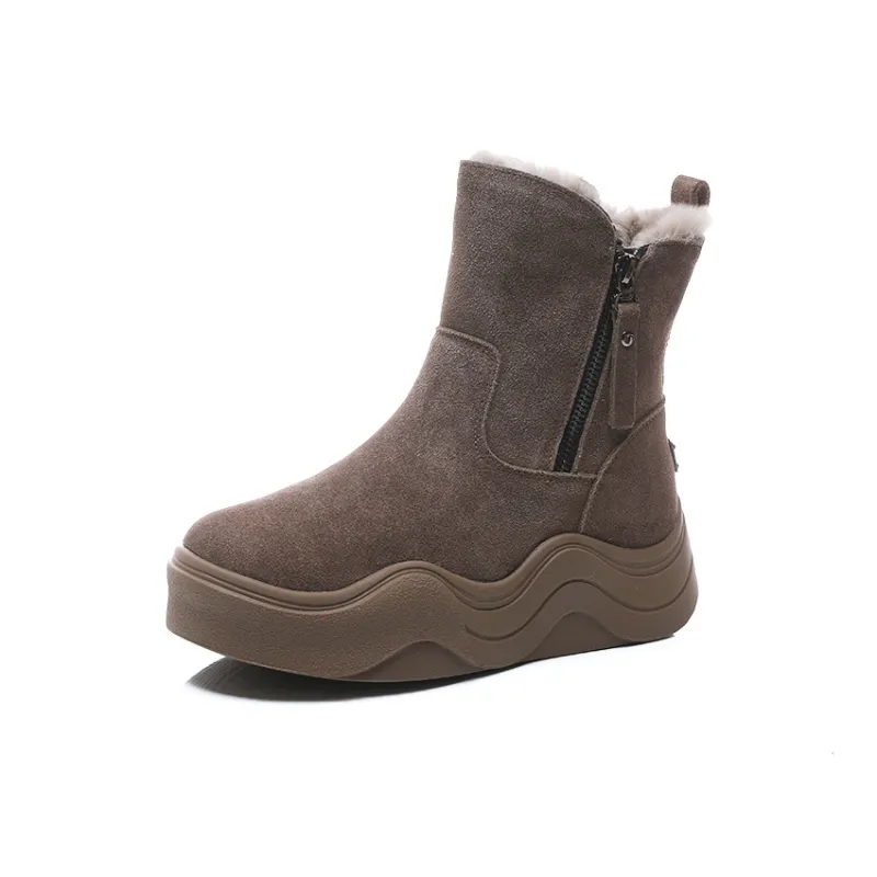 POOQ Warm Slip-Resistant Short Snow Boots Women's-3