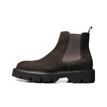 Zuti Short Chelsea Boots 7.5cm Men's Dark Coffee