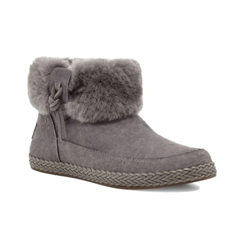 UGG Elowen Fleece Lined Snow Boots Gray Women's-2