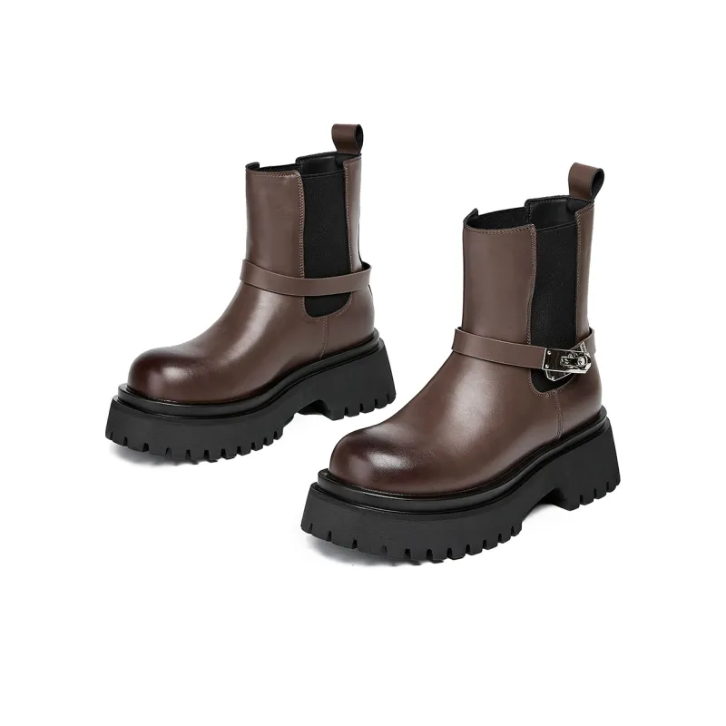 ELLE Short Chelsea Boots 5.5cm Women's-2