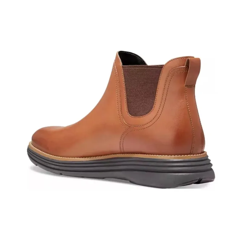COLE HAAN Short Chelsea Boots Men's Brown-2