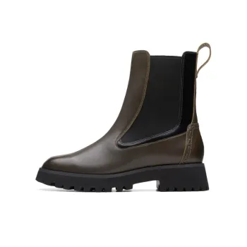 Clarks Short Chelsea Boots Women's Brown