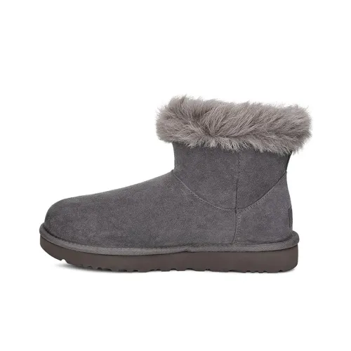 UGG Classic Fluff Pin Mini Fleece Lined Gray Women's